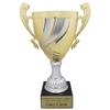 Customizable 14-1/4 Inch Silver and Gold Italian Swirl Trophy, Includes Personalization view 3