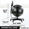 CanDo Metal Ball Chair - Inflatable Ergonomic Active Seating Exercise Ball Chair With Air Pump for Home, Office, and Classroom view 2
