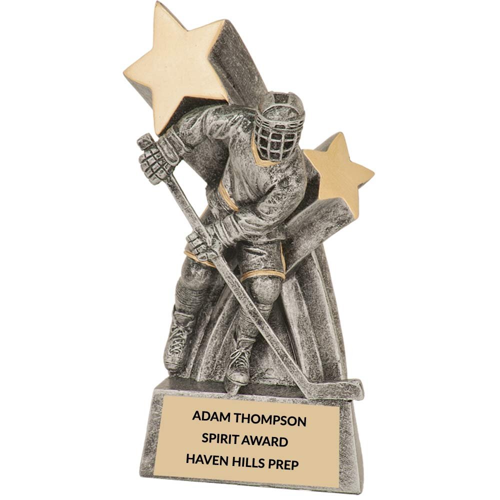 DINN BROS Custom Male Hockey Super Star Trophy - 6 Inch Tall