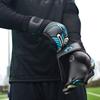 Renegade GK Vulcan Trident Goalie Gloves with Pro-Tek Fingersaves | 3.5+3mm Hyper Grip & 4mm Duratek | Black & Blue Soccer Goalkeeper Gloves (Size 6, Youth, Kids, Negative Cut, Level 3) view 4
