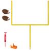 GoSports 8 ft PRO Kick Challenge Field Goal Post Set with 2 Footballs and Kicking Tee - Life Sized Backyard Field Goal for Kids & Adults view 1