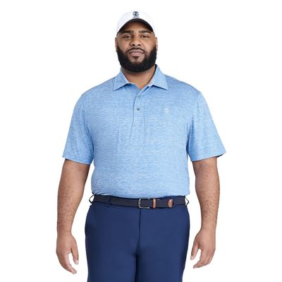IZOD Men's Big and Tall Golf Title Holder Short Sleeve Polo, Nautical Blue, 5X-Large Tall