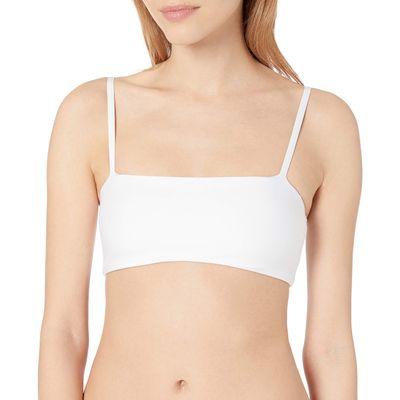 Vicious Young Babes - VYB Women's Standard Eve Over-The-Shoulder Bandeau Bra Bikini Top, Blanco, M