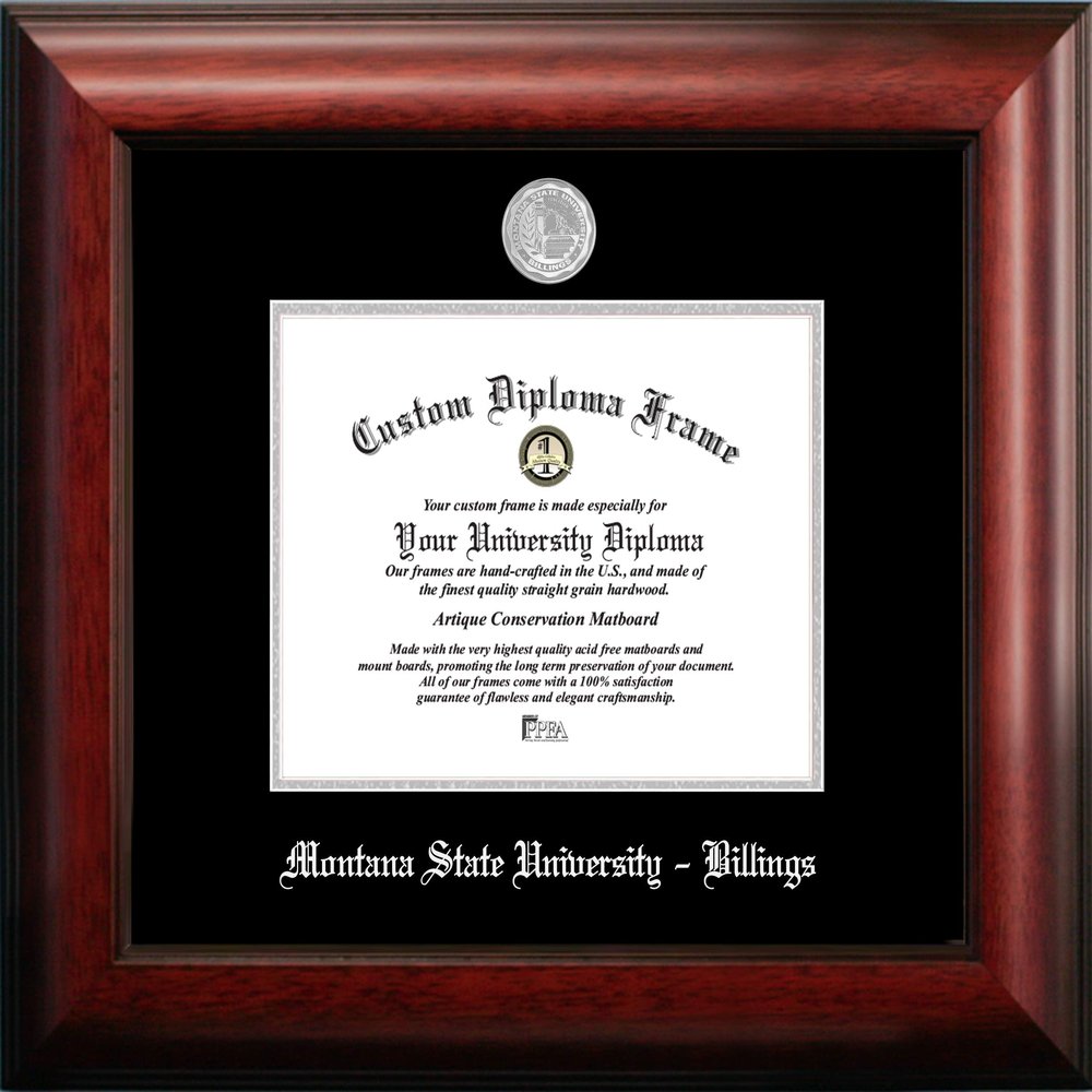 Campus Images NCAA Montana State Bobcats Unisex Silver Embossed Diploma Frame Montana StateUniversityBillings 8W x 6H Silver Embossed Diploma Frame, Brown, One Size