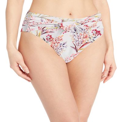 Vicious Young Babes - VYB Women's Standard High Wait Bow Tie Swimsuit Bikini Bottom, Meadow White, L
