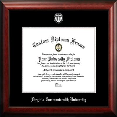 NCAA Virginia Commonwealth Rams Unisex Silver Embossed Diploma Frame Virginia Commonwealth University 14W x 11H Silver Embossed Diploma Frame, Brown, One Size