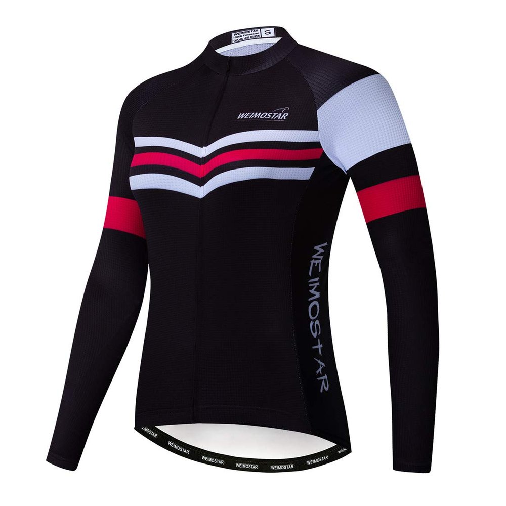 Cycling Jersey Long Sleeve Womens Mountain Bike Jersey Zip Shirts Road Bicycle Clothing Outdoor Sports Racing MTB Tops for Ladies Female Bouse Fall Autumn Breathable Quick Dry Size XXL