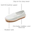 YWPENGCAI Toddler Slip-on Shoes Boys Loafers Candy Colors Girls Moccasins White view 3