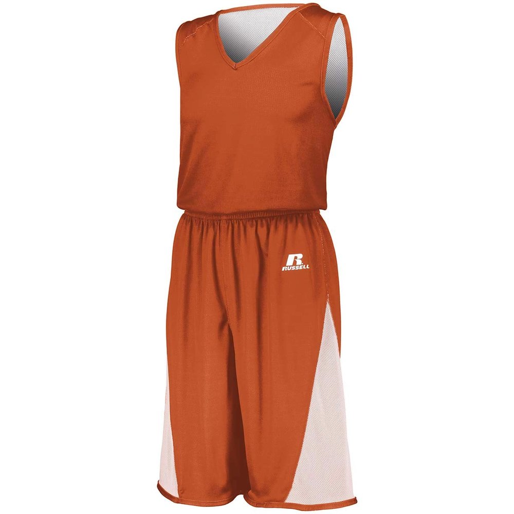 Undivided Single Ply Reversible Jersey Burnt Orange/White