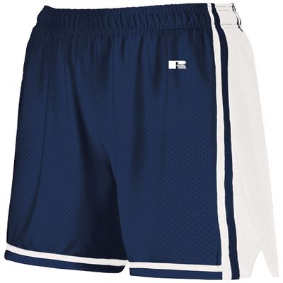 Russell Athletic Ladies Legacy Basketball Shorts Navy/White S