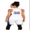 Russell Athletic Ladies Legacy Basketball Shorts Navy/White S view 2