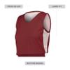 Russell Athletic Ladies Undivided Single Ply Reversible Jersey Cardinal/White XL view 3
