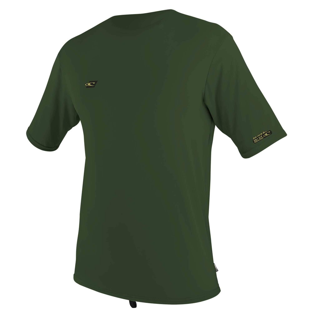 O'Neill Men's Premium Skins UPF 50+ Short Sleeve Sun Shirt, Dark Olive, S