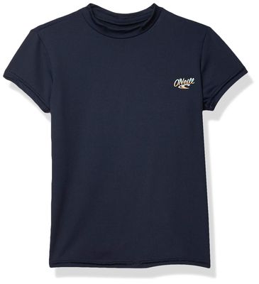 O'Neill Girl's Premium Skins UPF 50+ Short Sleeve Sun Shirt, Abyss, 6