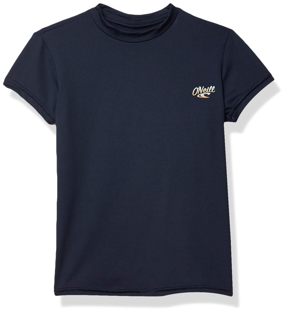 O'Neill Girl's Premium Skins UPF 50+ Short Sleeve Sun Shirt, Abyss, 6