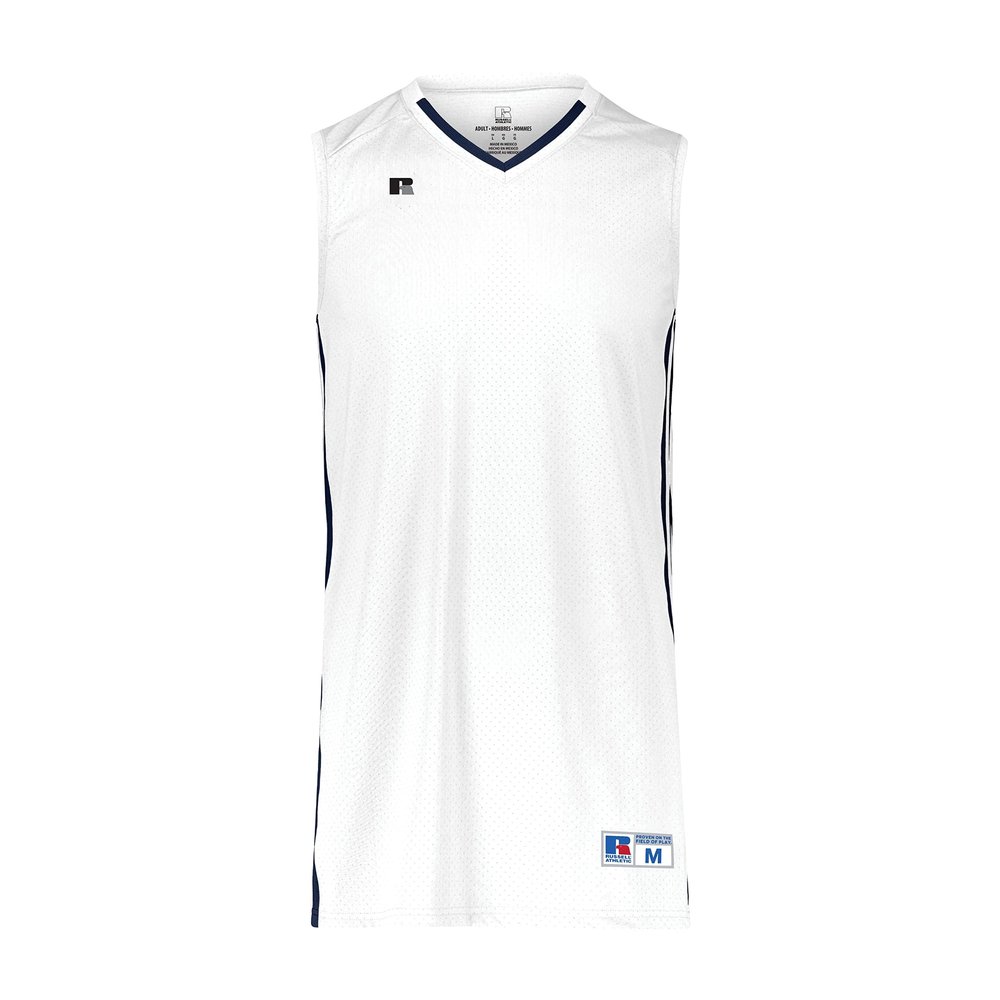 Russell Athletic Legacy Basketball Jersey White/Navy L