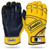 Franklin Sports MLB Baseball Batting Gloves - Powerstrap Adult + Youth Batting Gloves - Men's + Women's Baseball + Softball Gear - Boys + Girls - Yellow + Navy - Adult X-Large view 1