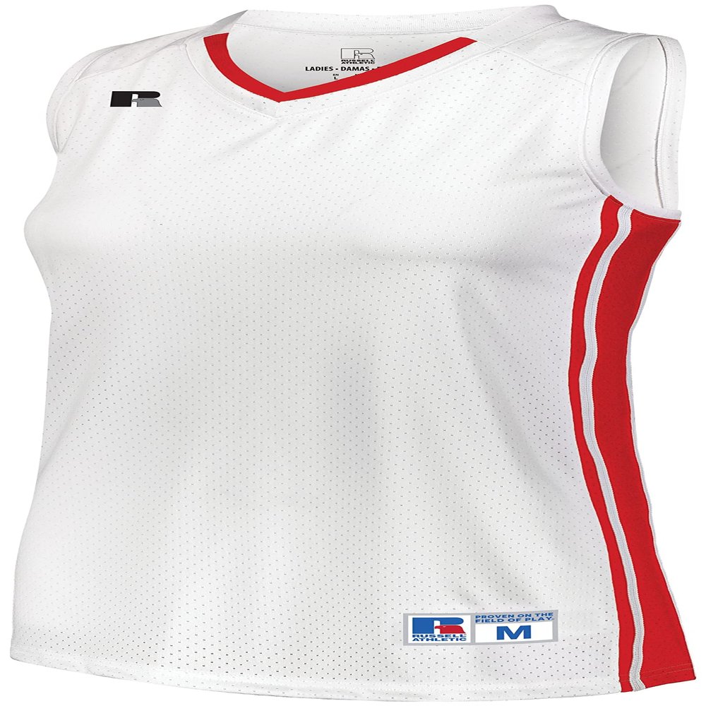Russell Athletic Ladies Legacy Basketball Jersey White/True Red XL