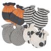 Grow by Gerber Baby Boys 4-Pack Mittens, Grey/Ivory/Orange, Newborn view 1