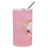 Caroline's Treasures CK4203TBL20 Westie Pink Flowers Stainless Steel 20 oz Skinny Tumbler Vacuum Double Walled Reusable Insulated Tumbler Travel Cup for Coffee Cocktails Gift with Lid, 20 oz view 2