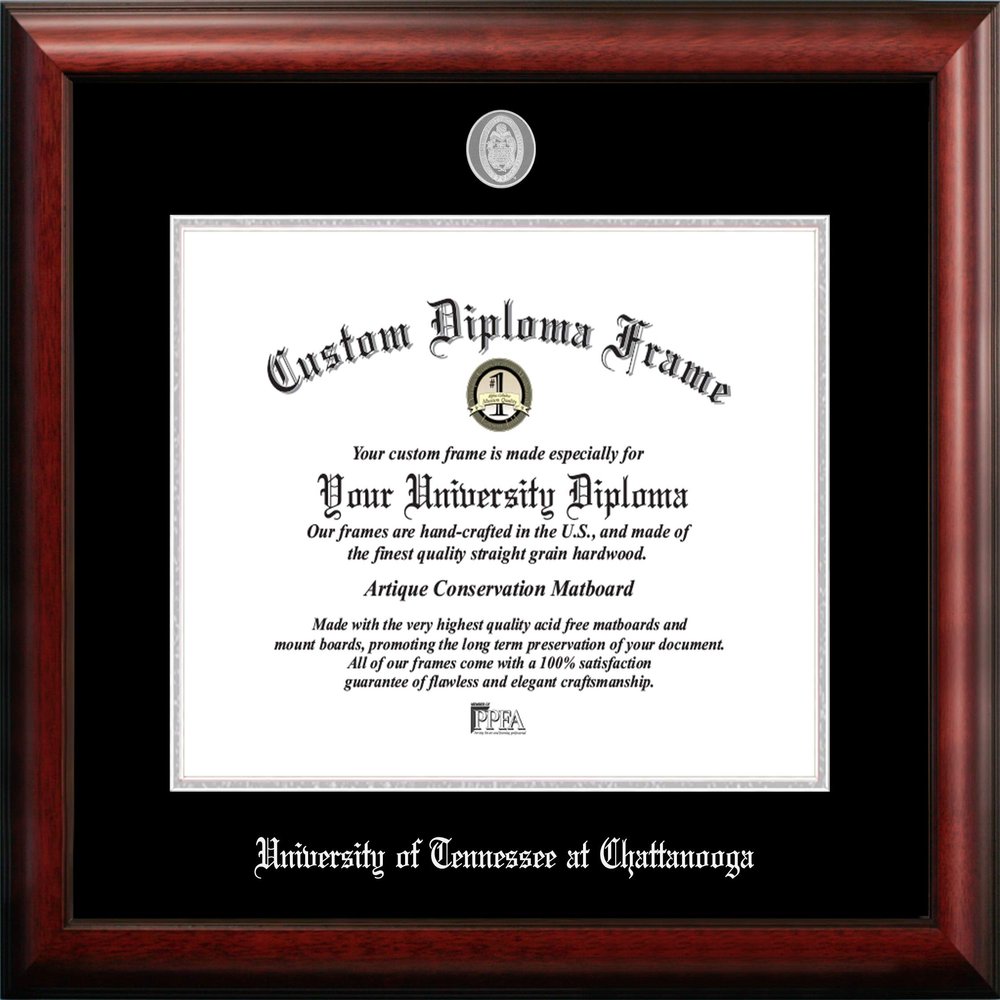 Campus Images NCAA Tennessee Chattanooga Mocs Unisex Silver Embossed Diploma Frame University of Tennessee, Chattanooga 17W x 14H Silver Embossed Diploma Frame, Brown, One Size
