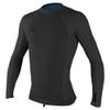 O'Neill Men's Hyperfreak 1mm Neoprene/Skins Long Sleeve Top, Black/Black, Medium Tall view 1