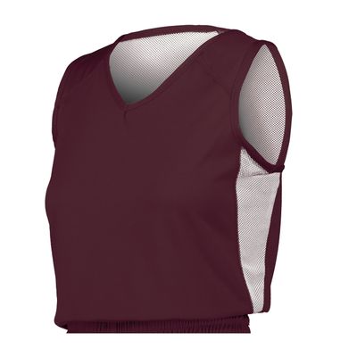 Ladies Undivided Single Ply Reversible Jersey Maroon/White L