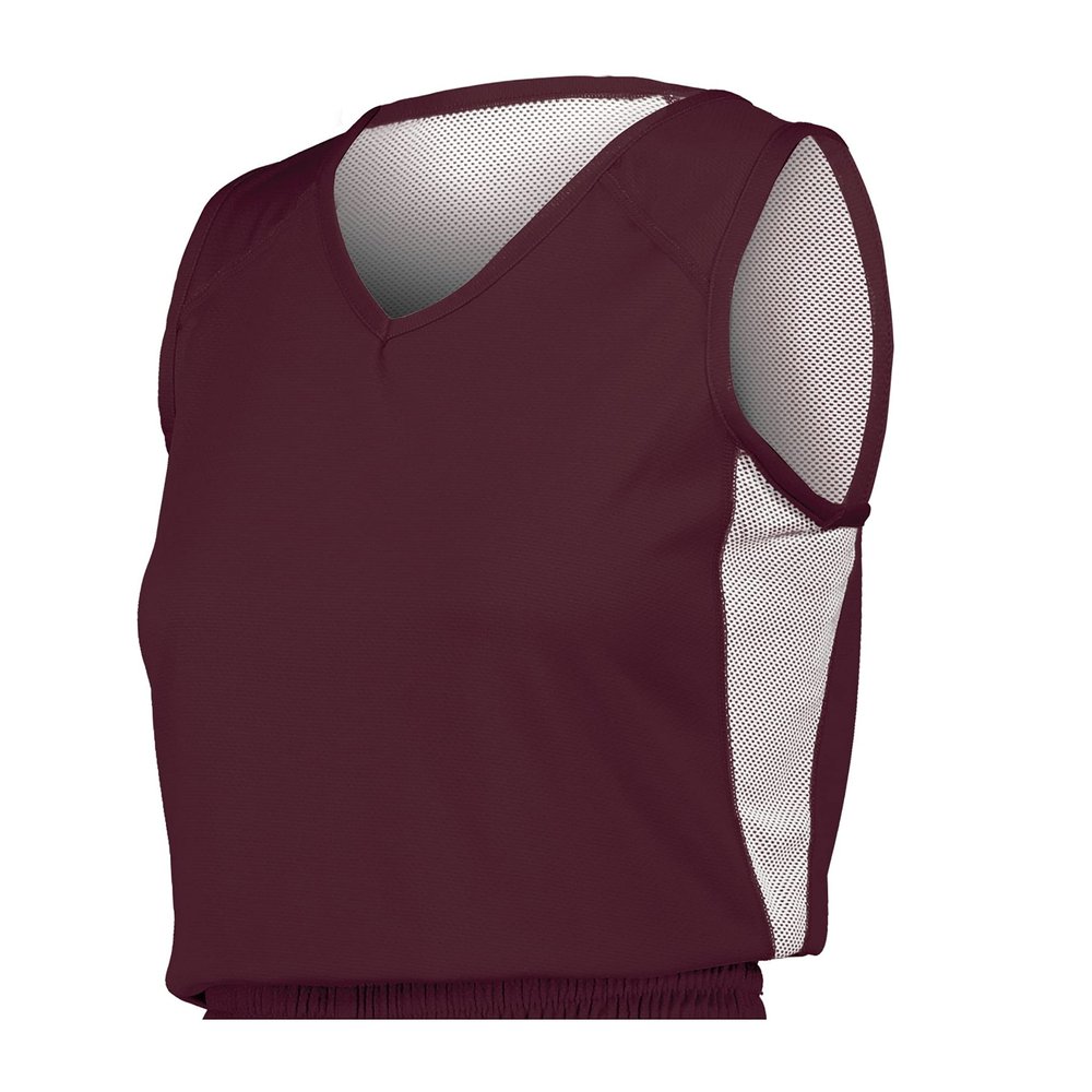 Ladies Undivided Single Ply Reversible Jersey Maroon/White L