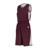 Ladies Undivided Single Ply Reversible Jersey Maroon/White L view 2