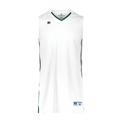 Russell Athletic Legacy Basketball Jersey White/Dark Green S