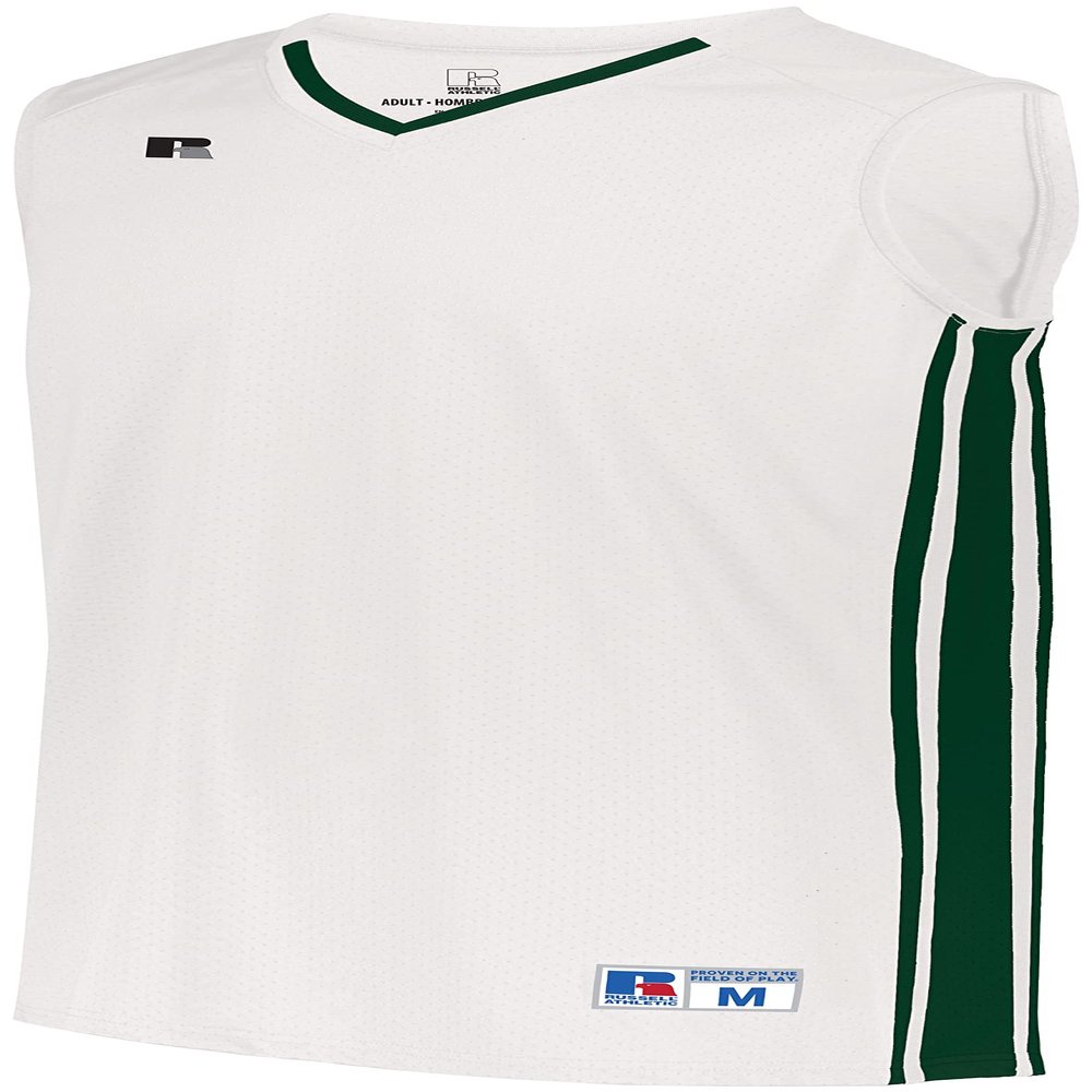 Youth Legacy Basketball Jersey White/Dark Green S