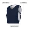 Russell Athletic Ladies Undivided Single Ply Reversible Jersey Navy/White XL view 3