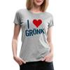 Spreadshirt Rob Gronkowski I Love Gronk Womens Premium T-Shirt, S, Heather Gray view 1