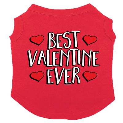 Best Valentine Ever - Dog Shirt (Red, 3X-Large)