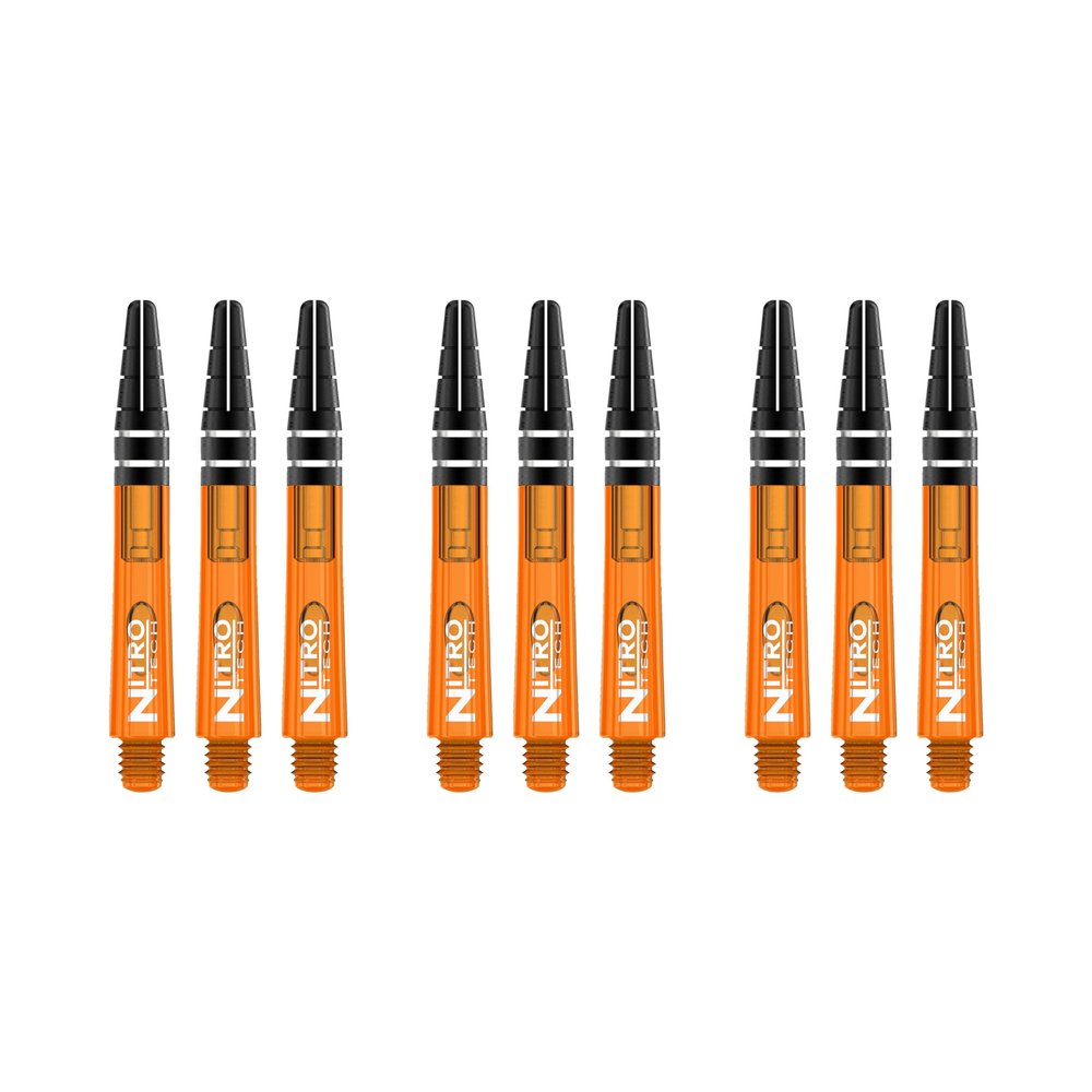 RED DRAGON Nitrotech Short Stems - Orange - 3 Sets per Pack (9 Stems in Total)