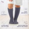 Hugh Ugoli Girls Boys Kids School Uniform Long Dress Socks, Extremely Soft, Comfortable, Rayon derived from Bamboo, Chemical-Free, 3 Pairs Grey | 3-4 Years view 3