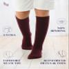 Hugh Ugoli Girls Boys Kids School Uniform Long Dress Socks, Extremely Soft, Comfortable, Rayon derived from Bamboo, Chemical-Free, 3 Pairs Burgundy | 9-11 Years view 4