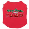Dear Santa I was Framed - Dog Shirt (Red, X-Large) view 1