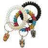 Veronica Flexible Spring Spiral Coil Keychain Wristband Bracelet Cute Owl Durable Plastic Stretch Key Chain Ring Holder Tag Pack of 3 view 1