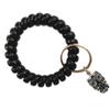 Veronica Flexible Spring Spiral Coil Keychain Wristband Bracelet Cute Owl Durable Plastic Stretch Key Chain Ring Holder Tag Pack of 3 view 2