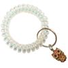 Veronica Flexible Spring Spiral Coil Keychain Wristband Bracelet Cute Owl Durable Plastic Stretch Key Chain Ring Holder Tag Pack of 3 view 3