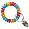 Veronica Flexible Spring Spiral Coil Keychain Wristband Bracelet Cute Owl Durable Plastic Stretch Key Chain Ring Holder Tag Pack of 3 view 4
