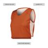 Russell Athletic Ladies Undivided Single Ply Reversible Jersey Burnt Orange/White 2XL view 3