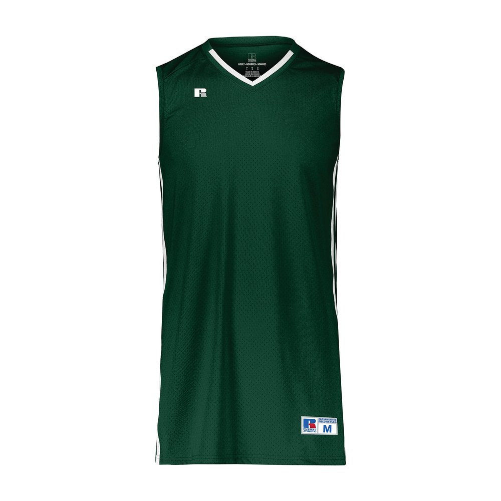 Russell Athletic Legacy Basketball Jersey Dark Green/White M