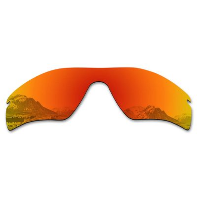 Puzzley Mirror Polarized Replacement Lenses for Oakley Radar Path Sunglasses - Orange Red Mirror Polarized