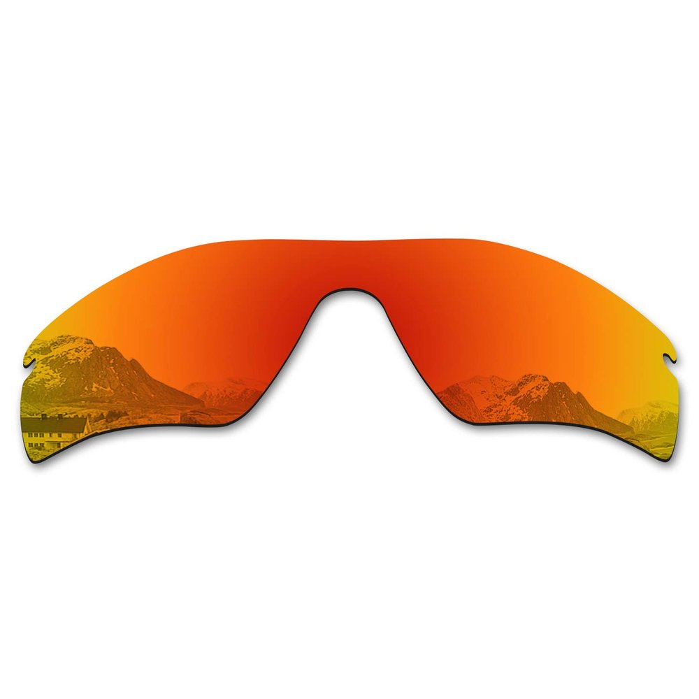Puzzley Mirror Polarized Replacement Lenses for Oakley Radar Path Sunglasses - Orange Red Mirror Polarized