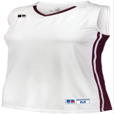 Russell Athletic Ladies Legacy Basketball Jersey White/Maroon L