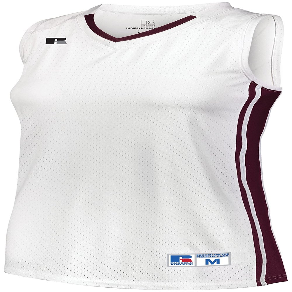 Russell Athletic Ladies Legacy Basketball Jersey White/Maroon L