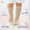 Hugh Ugoli Girls Boys Kids School Uniform Long Dress Socks, Extremely Soft, Comfortable, Rayon derived from Bamboo, Chemical-Free, 3 Pairs Light Beige | 3-4 Years view 3