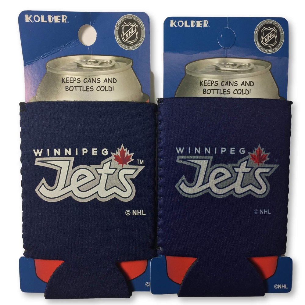 NHL Fan Shop Authentic 2-Pack Insulated 12 Oz Can Cooler. Show Team Pride At Home, Tailgating or at the Game. Great for Fans. (Winnipeg Jets)